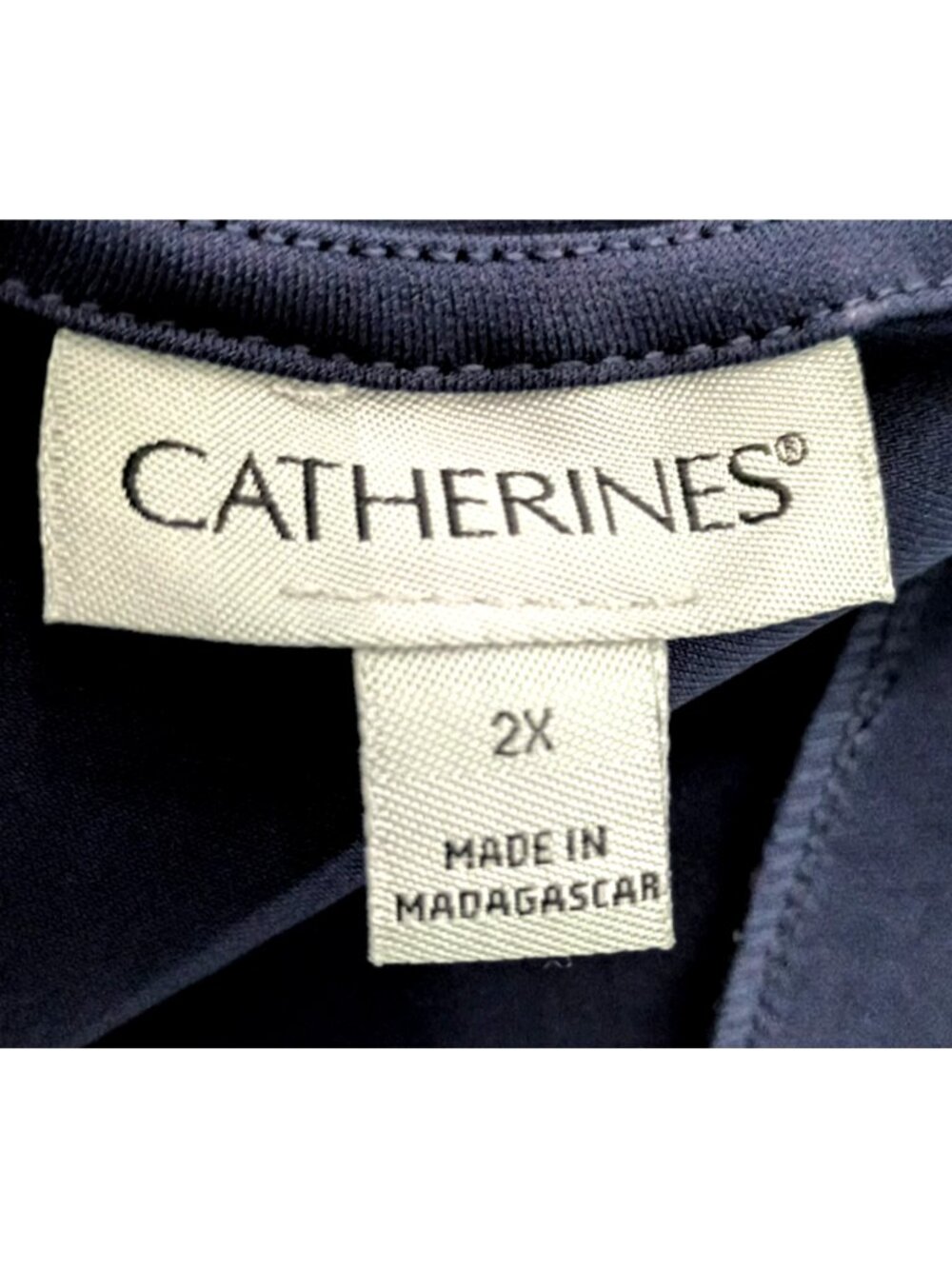 Catherines Women's Plus Shift Dress Stud Accents Boatneck 3/4 Sleeve - 2X New - Picture 10 of 11